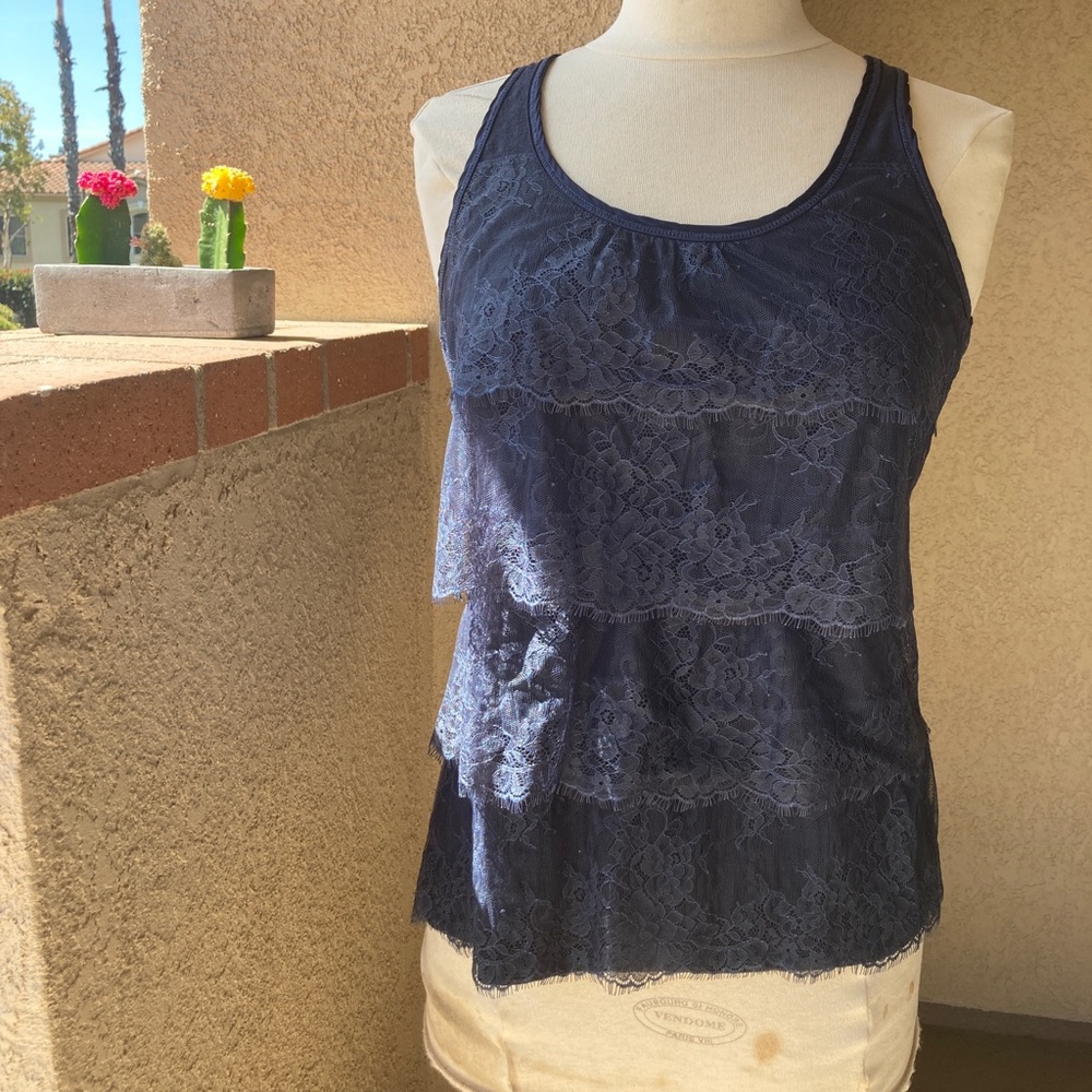 Abercrombie & Fitch Blue Lace Top Size S